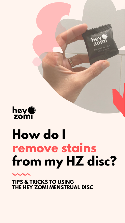 How to remove stains from a period cup or disc in minutes